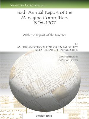 cover image of Sixth Annual Report of the Managing Committee, 1906-1907